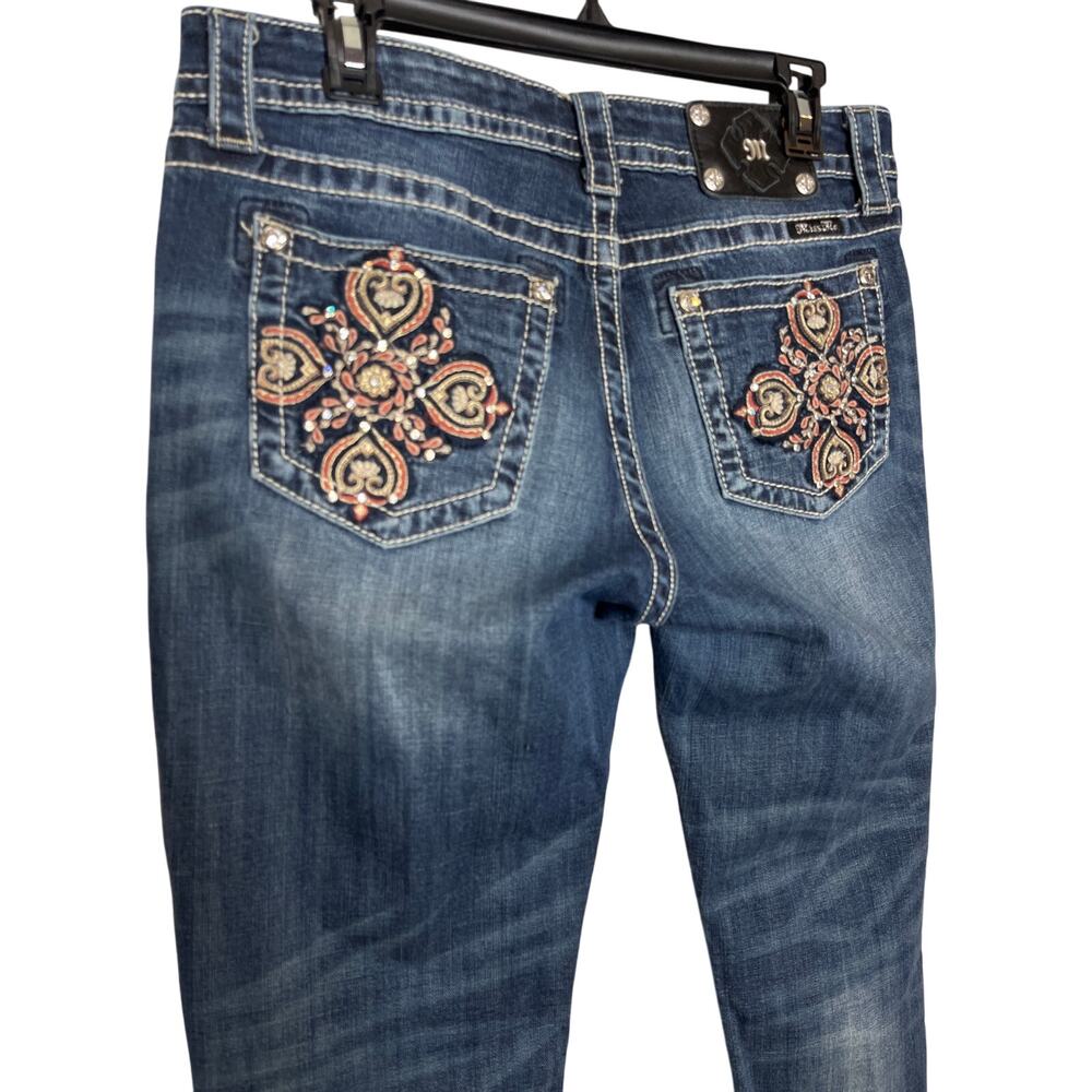 Miss Me Size 29 Boyfriend Capri‎ Blue Denim Embellished Jeans